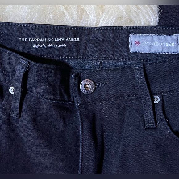 AG The Farrah High Rise Black Skinny Jeans, Size 29 - Picture 5 of 12